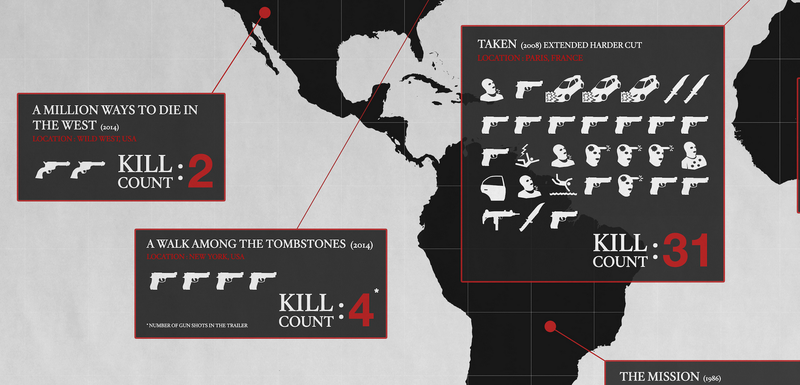 Illustration for article titled Here’s a map of Liam Neeson’s pan-continental murder spree